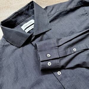 Calvin Klein Men's Dark Gray Slim Fit-Stretch Business/Casual Wear Size Medium